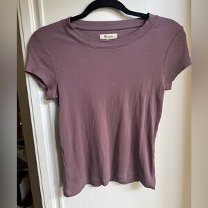Madewell Pink Fitted Short Sleeve T-Shirt